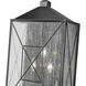Caswell 3 Light 22 inch Powder Coated Black Outdoor Wall Sconce